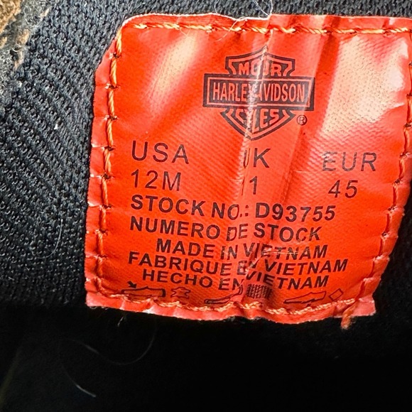 Harley-Davidson‎ Men's Hagerman Leather Motorcycle Riding Boots D93755 Size 12 M - Picture 13 of 14
